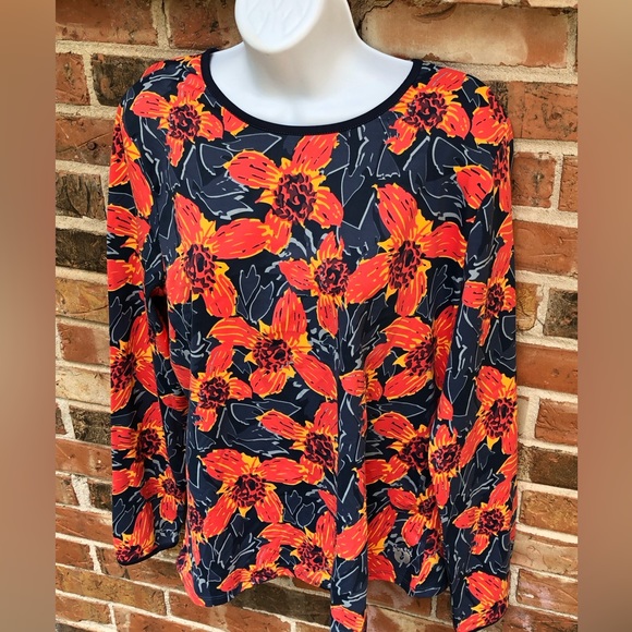 Hang Ten Swim Rash Guard Shirt, Long Sleeve With Back Pocket.Woman’s Size XL NWT - Picture 9 of 11